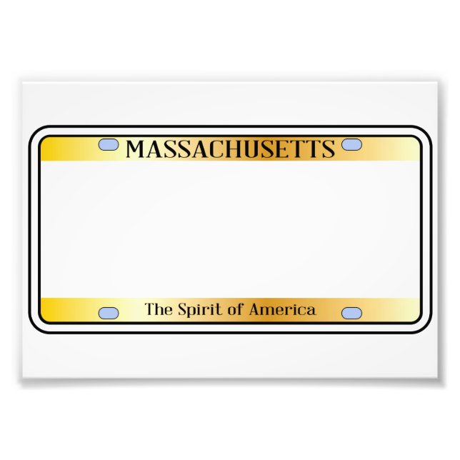 Foto Placa de licencia Blank Massachusetts (Frente)