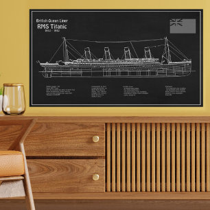 Foto Planes RMS Titanic Ship Blueprint PBD