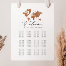 Plano de asiento del boda del mapa de la acuarela