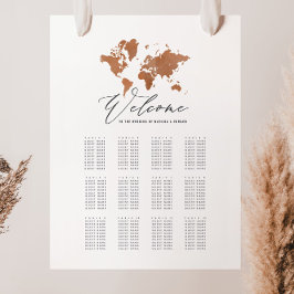 Foto Plano de asiento del boda del mapa de la acuarela 