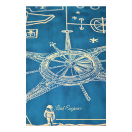Foto Plano de base lunar de la era espacial vintage: Ci