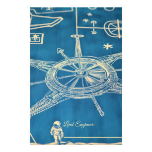Foto Plano de base lunar de la era espacial vintage: Ci
