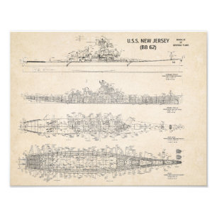 Foto Planos del USS New Jersey