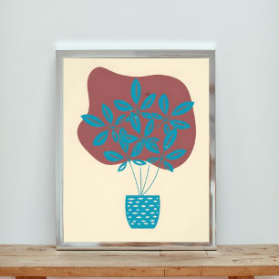 Foto Planta azul simple en olla roja