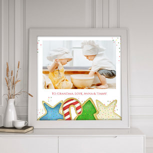 Foto Plantilla de cookies de Navidades coloridos