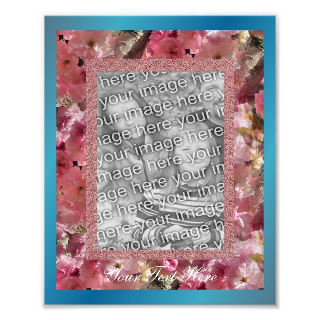 Foto Plantilla de marco de flor de flor de máscaras de  (Frente)