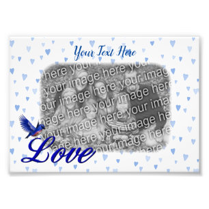 Foto Plantilla de marco fotográfico de Bluebird Love Bl