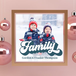 Foto Plantilla de tipografía retro para la familia