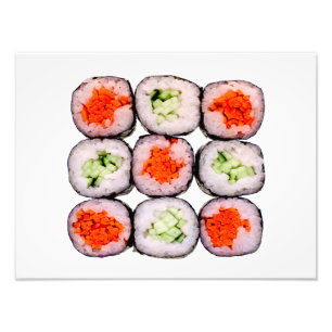 Foto Plantilla japonesa de la comida de Rolls del sushi