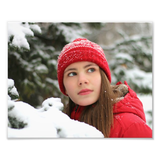 Foto Plantilla personalizada de retrato de invierno fác (Frente)