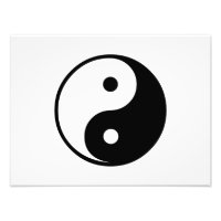 Plantilla Yin Yang de Ilustracion blanco y negro