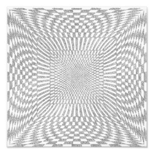 Foto Plata y modelo a cuadros torcido blanco