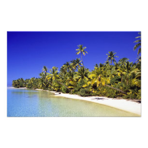 Foto Playa bordeada de palmeras Islas Cook 6