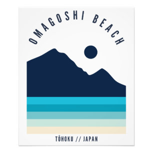 Foto Playa Omagoshi Tohoku Japón Retro Vintage