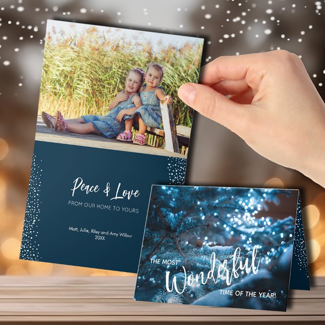 Foto plegada del árbol azul de Navidad (Subido por el creador)