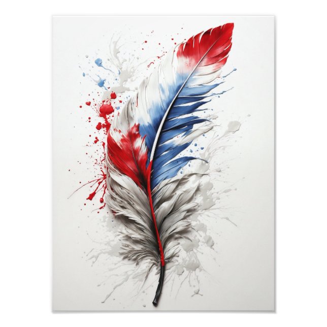 Foto Pluma - Rojo, blanco y azul (Frente)