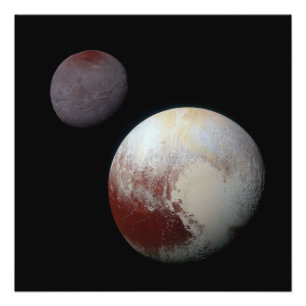 Foto Pluto y Barón 9 o Sistema Solar de Planeta Enano