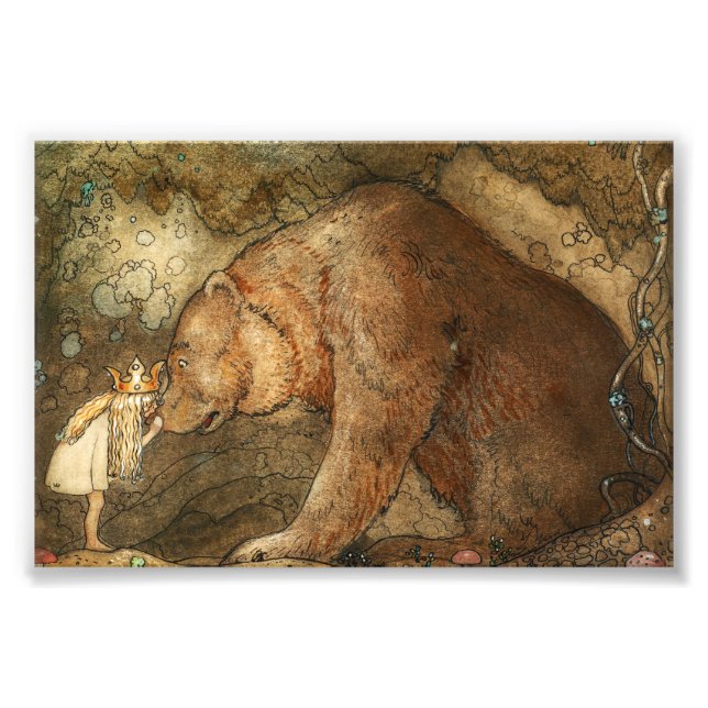 Foto Pobre oso oso pequeño de John Bauer (Frente)