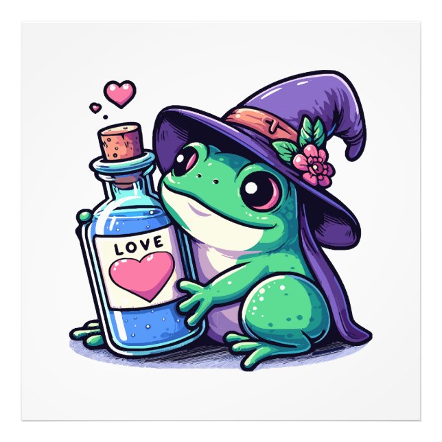 Foto Poción de amor kawaii de bruja (Frente)