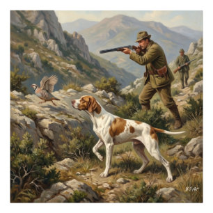 Foto Pointer Inglés, Caza de Perdiz
