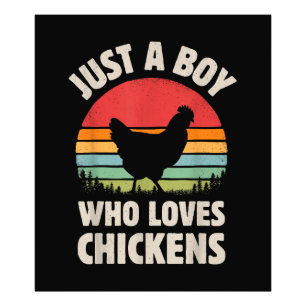 Foto Pollo, sólo un chico que ama a los animales de gra