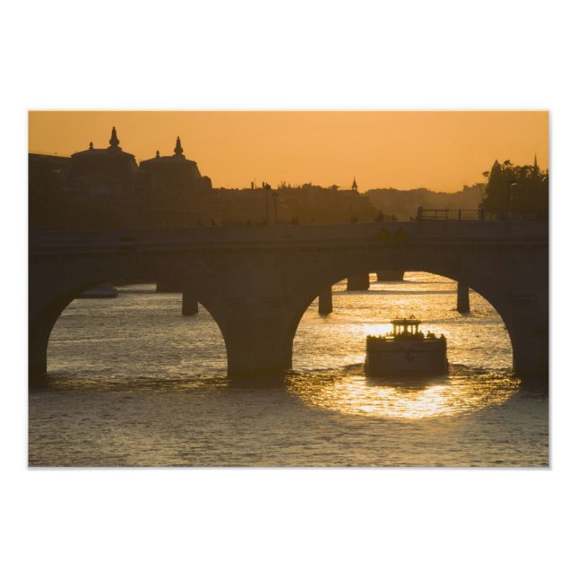 Foto Pont Neuf, Sena, puesta de sol, París, FranciaMuse (Frente)