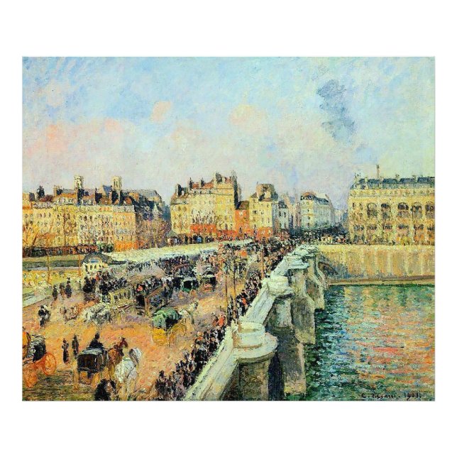 Foto Pont Neuf, Tarde, Sunlight Camille Pissarro (Frente)