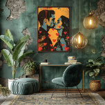 Foto Pop Art de Amor: Beso Romántico<br><div class="desc">Este cautivador diseño de pop art captura un beso romántico entre una pareja, rodeado de corazones rojos sobre un fondo vibrante. Con su estilo audaz y expresivo, esta obra transmite la pasión y el amor en su forma más pura. Perfecto para los amantes del arte contemporáneo, este póster añade un...</div>