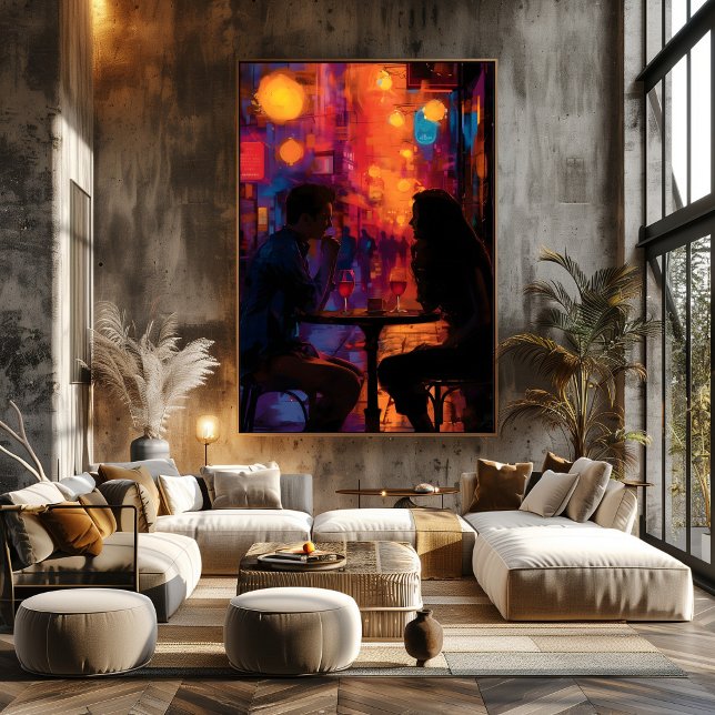 Foto Pop Art: Encuentro Romántico Nocturno (Subido por el creador)