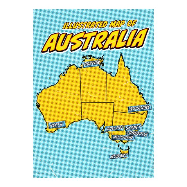 Foto Pop Art Ilustrado Australia  (Frente)