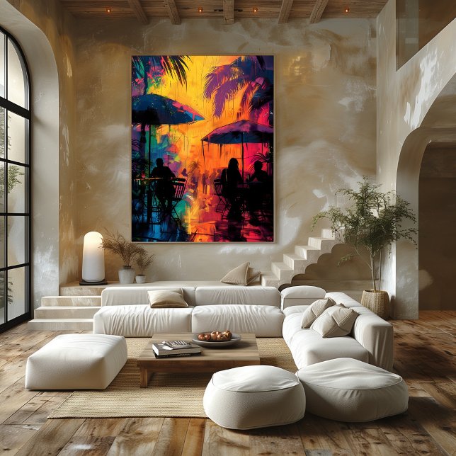 Foto Pop Art: Noche de Café Tropical (Subido por el creador)