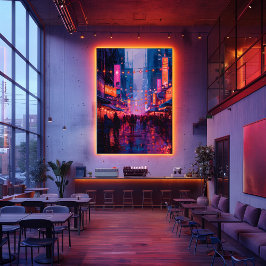 Foto Pop Art: Noche en las Calles de Tokio