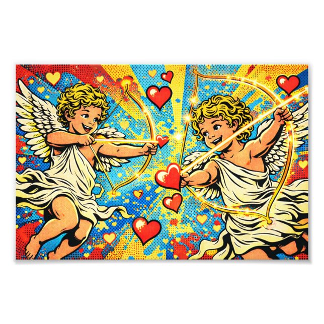 Foto POP ART of two playful cupids (Frente)