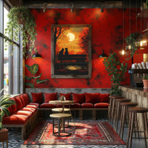 Pop Art: Pareja de Gatos bajo la Luna