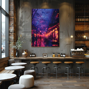 Foto Pop Art: Paseo Nocturno en la Ciudad