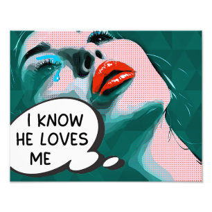 Foto Pop Art Sé Que Me Ama Arte Mixto