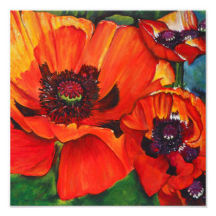 Foto Poppies Naranja Arte Oriental Imprimir