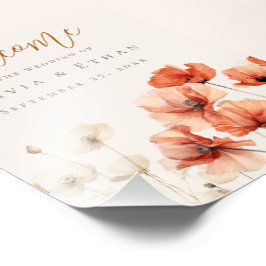 Foto Poppies y flores silvestres Bienvenidos Poster