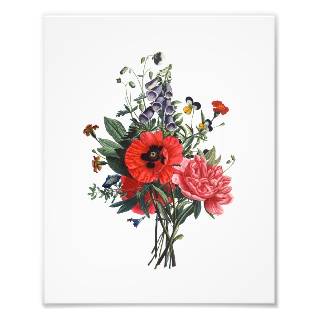 Foto Poppies y Foxglove Bouquet (Frente)