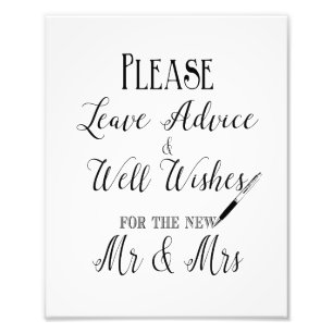 Foto Por favor, deje el cartel de su boda de consejo
