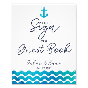 Foto Por favor, firme nuestra marina de signos de libro