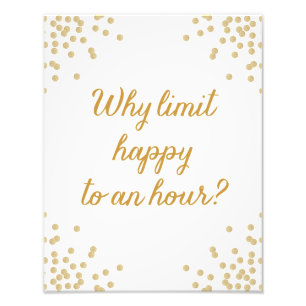 Foto ¿Por Qué Limitar Feliz A Una Hora? Imprimir