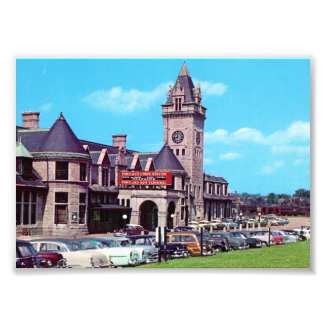 Foto Portland, Impresiones de Maine Union Station 1950 (Frente)