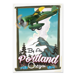 Foto Portland, poster de viajes vintage de Oregon