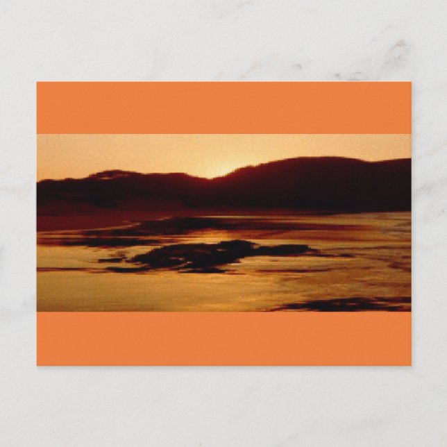 Foto postal 14 African Beach Sunset Gold (Anverso)