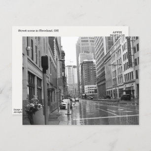Foto postal de la escena del centro de Cleveland, 