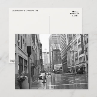 Foto postal de la escena del centro de Cleveland, 