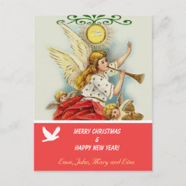 Foto postal de la familia Feliz Navidad