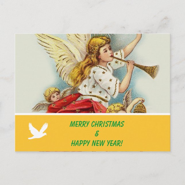 Foto postal de la familia Feliz Navidad (Anverso)