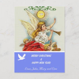 Foto postal de la familia Feliz Navidad